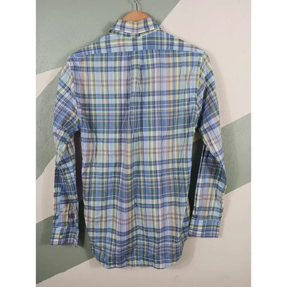 Vineyard Vines Button Down Shirt Mens Small‎ Multi Plaid Slim Fit Whale Shirt